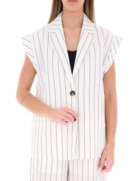 Blazer misto lino LIU JEANS PANNA 40