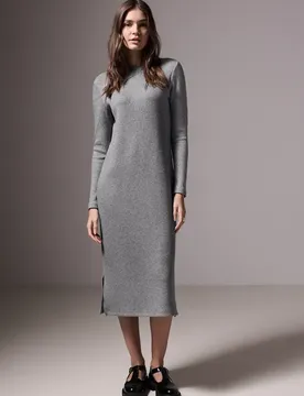 Street One Schimmerndes Strickkleid female Silber