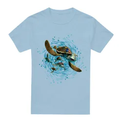 Unisex Finding Nemo Crush Ride The Wave T-Shirt Light Blue Size: Small - Light Blue - Size: S