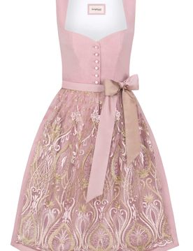 Dirndl Liviana (rose, Gr. 48) von Bergfeuer Couture für Damen, 100 % Polyester