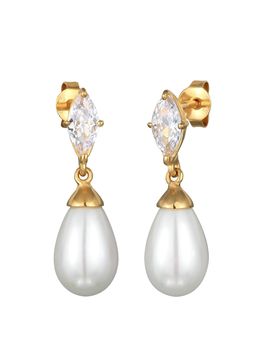 ELLI Pendientes oro / blanco perla
