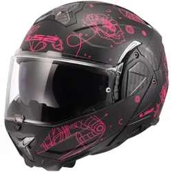 Casco Moto Modulare P/J FF910 ADVANT II SOPHIA Nero Rosa taglia L