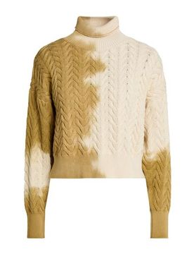 Rollkragenpullover Damen Beige M,S Damen