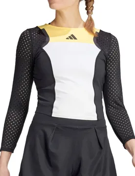 Pro Long Sleeve T-shirt White / Spark / Black S - Adidas - FashionsVida