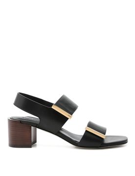 Sandali con cinturino in pelle