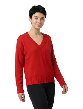 Pull à Col En V Cherice Royal Red L