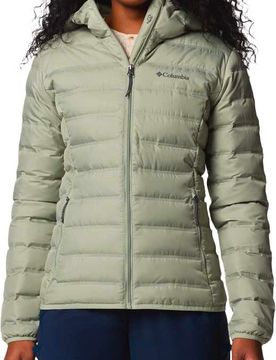 Wasserabweisende Stepp-und Daundenjacken aus natürlichen Daunen Lake 22 II Down Hooded Jacket Safari für Damen Größe XS Khaki