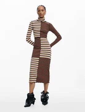 Desigual - Vestido punto rayas - Desigual - FashionsVida