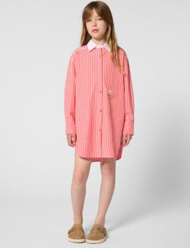 Para niña. X60555 Vestido camisero (12Y= 150cm), Casual, Algodón, Manga larga, moda infantil