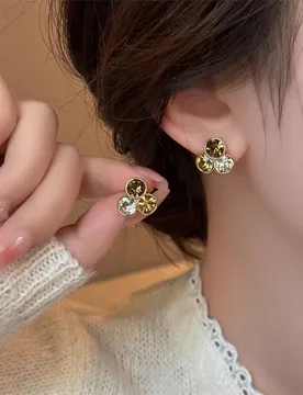 Popular European and American Meila De coffee colored geometric earrings fashionable zircon crystal women's jewelry - Aliexpress - FashionsVida