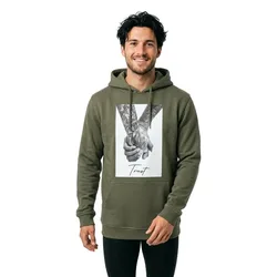 Felpa Con Cappuccio Trust 2.0 Olive XS
