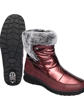 Winterstiefel mit Spikes "Karla" 39 rot - wonderwalk - FashionsVida