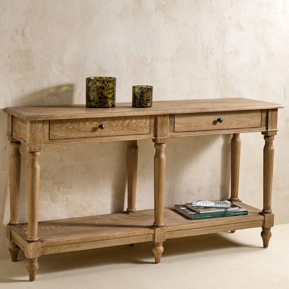 Consola de madera de roble Provenza - El Corte Inglés - FashionsVida