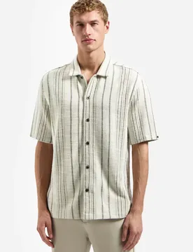 Shirt Short Sleeve Jacquard Fancy S male