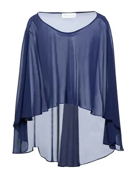 Poncho Mujer Azul marino 42 Mujer - Caterina Masoni - FashionsVida