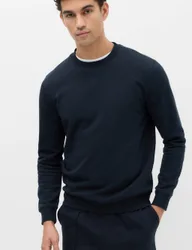 Cotton Rich Brushback Sweatshirt Navy male