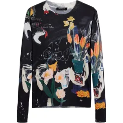 Jersey de mujer fino plantas