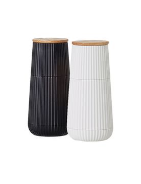 Salz- und Pfeffermühlen Set 2-teilig 12cm SCAPE Black / White weiss baby