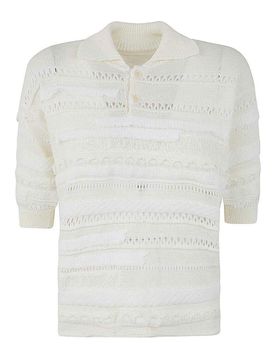Pullover mezza manica con colletto