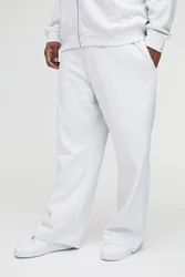 Herren Plus Gerade Geschnittene Jogginghose in Grau Meliert Grey Marl Größe 3XL