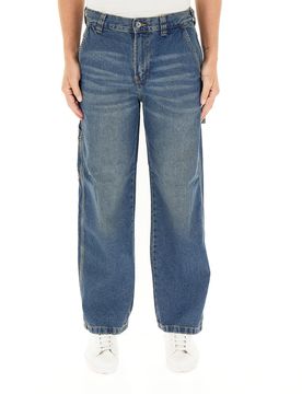 Jeans wide leg BLU CHIARO 34
