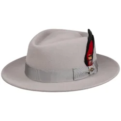 Jayburgh Fedora LiteFelt Wool Hat by - light grey - Size: M (55-56 cm)