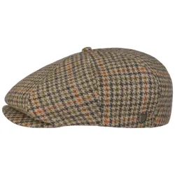 Brood Cotton Houndstooth Flat Cap by - beige - Herren - Size: M (57-58 cm)
