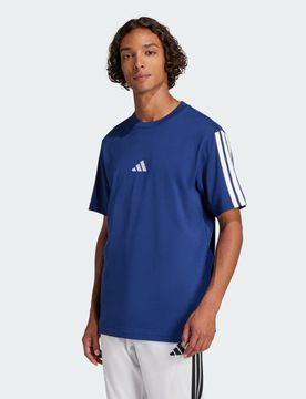 T-shirt Essentials 3-Stripes Single Jersey 2XL Dark Blue / White