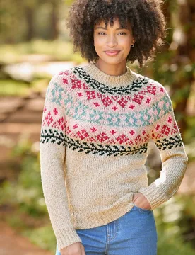 Women's Trinnie Floral Fairisle Jumper in Beige Size: 20 - Beige - Size: 20 - Joe browns - FashionsVida