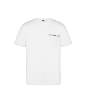 T-shirt uomo - t-shirt jersey di cotone organico - bianco - Moschino - FashionsVida