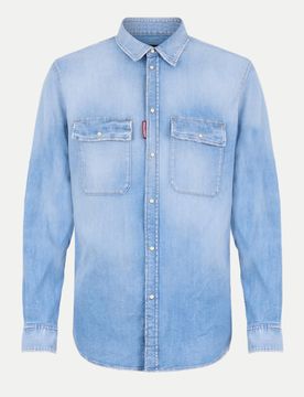 Regular-Fit Jeanshemd Blau 56