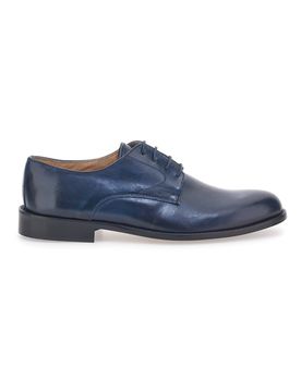 Scarpe Stringate Blu In Vera Pelle 7720 42