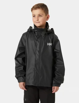 Junior's Moss Classic Helox Rain Jacket Black 12 - Black - Unisex - Helly Hansen - FashionsVida