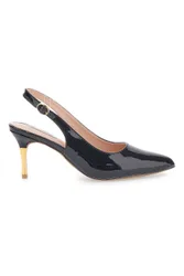 Décolleté Nere Slingback Effetto Vernice 51260 38