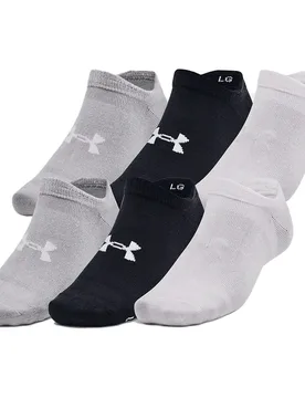 Chaussettes Invisibles Essential 6 Paires Black / Black / Halo Gray EU 31 1/2-36 1/2 - Under armour - FashionsVida