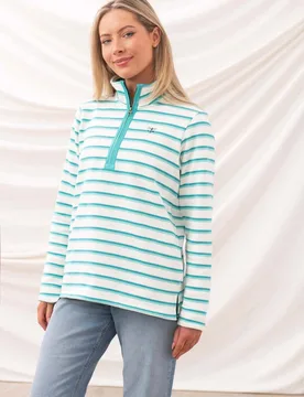 Shore Womens New Half Zip Sweatshirt - - Size: 20 - Lighthouse - FashionsVida
