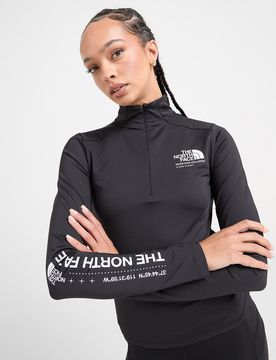Womens Felpa Tech Fitted 1/4 Zip - Nero, nero nero Donna taglia XS