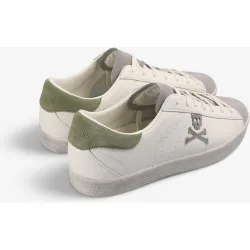 Zapatillas retro de hombre con cordones y calavera lateral a contraste