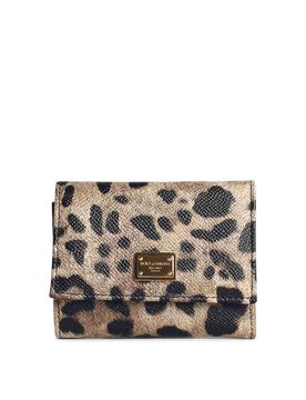 Portafoglio in pelle Dauphine Leopard