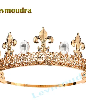 Levmoudra King Crown for Men Royal King Queen Crown Metal Prince Tiaras Full Round Party Costume Jewelry Accessories - Aliexpress - FashionsVida