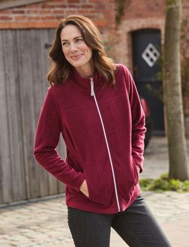 Fleecejacke kuschelwarm - Bordeaux - female - Size: 46