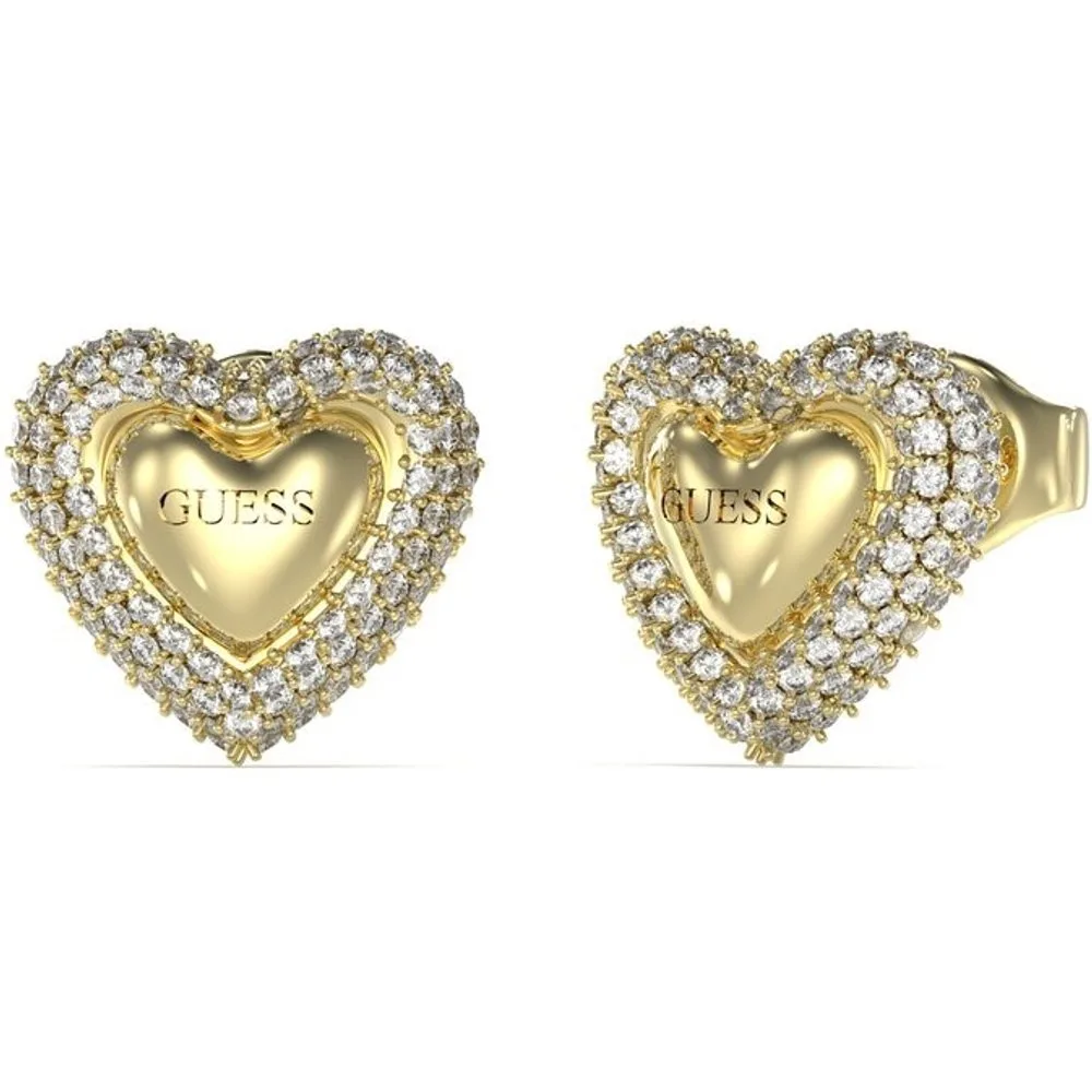 Pendientes beloved de acero dorado - Guess - FashionsVida