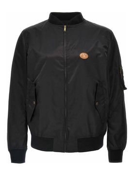 Giubbotto bomber con logo