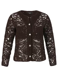 Jacke Kragen 1/1 Arm Knöpfe Struktu female