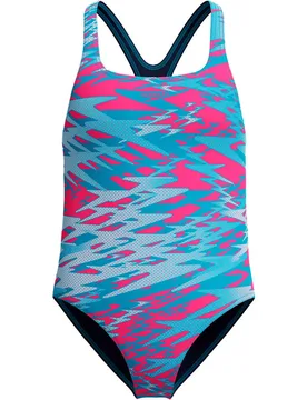 Hyperboom print medalist one piece bañador natación niña Rosa (14) - Speedo - FashionsVida