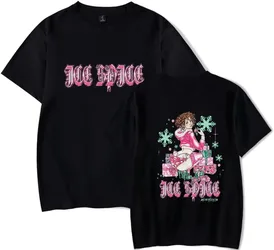 Ice Spice Holiday T-Shirt Merch pop Graphics Unisex Trend Casual Short Sleeve T-Shirt Top