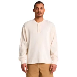 Maglietta A Maniche Lunghe Wharf River Waffle Henley Dark Shapphire / White Smoke S