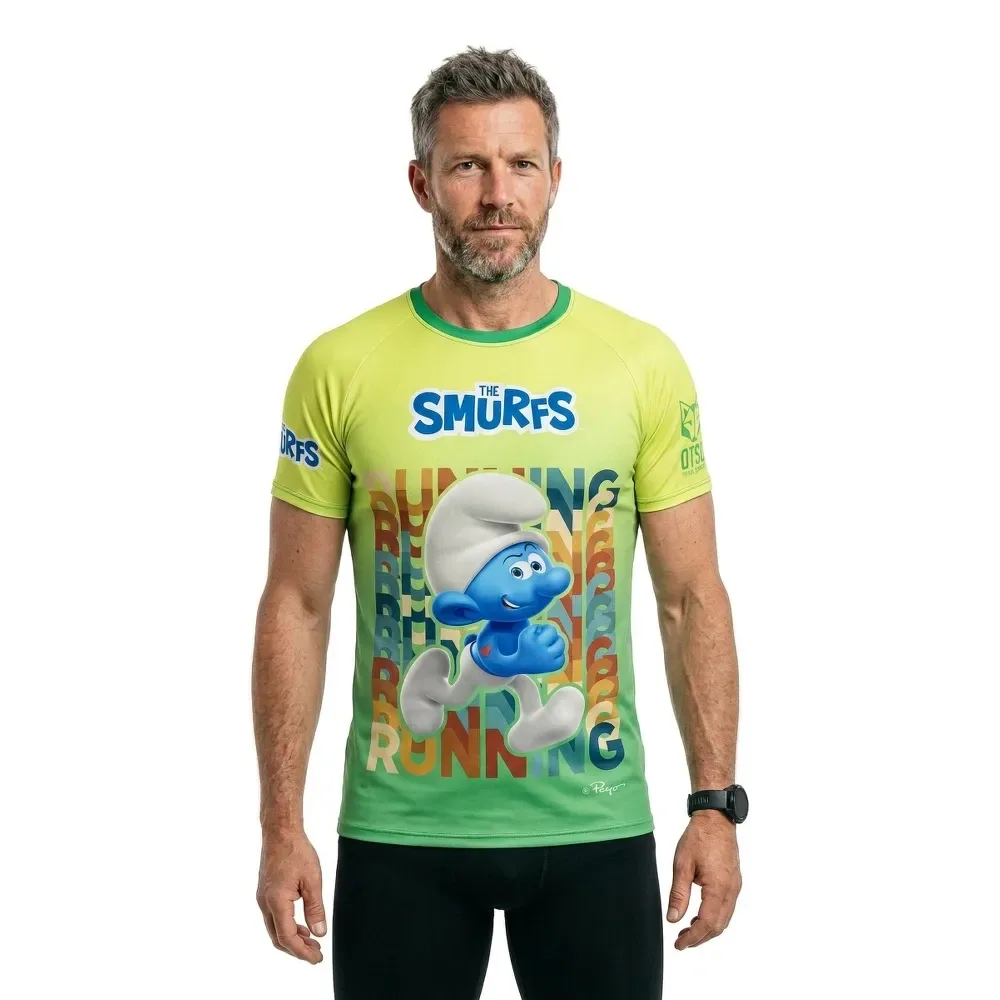 Smurf Running Short Sleeve T-shirt Multicolour M Men - OTSO - FashionsVida