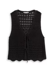 XS knit structured vest female