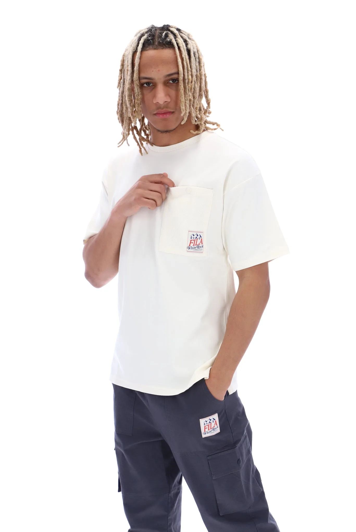 Mike Fabric Mix Oversized T-Shirt - XS - FILA - FashionsVida